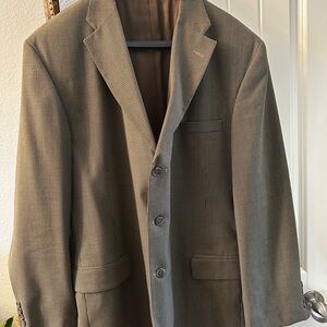 Haggar Men's Blazer in Brown Houndstooth